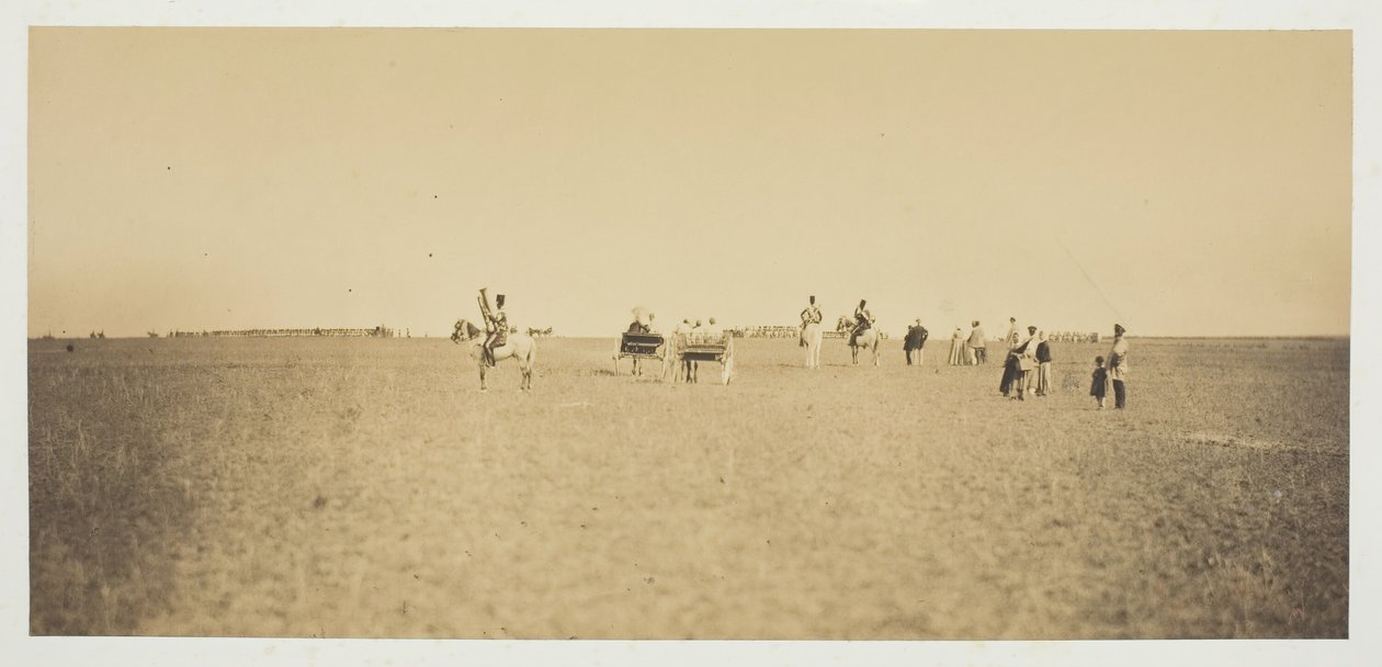 Sans titre [visiteurs regardant des manœuvres militaires], 1857 - Gustave Le Gray