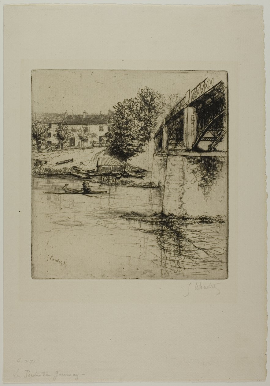 Le pont à Fournay, de côté - Gustave Leheutre