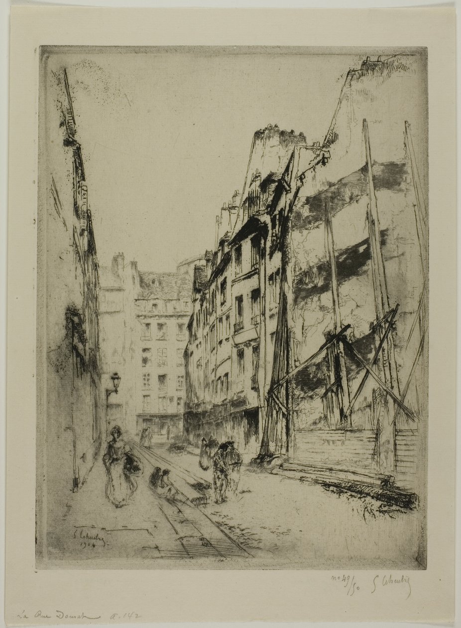 La rue Domat, Paris - Gustave Leheutre