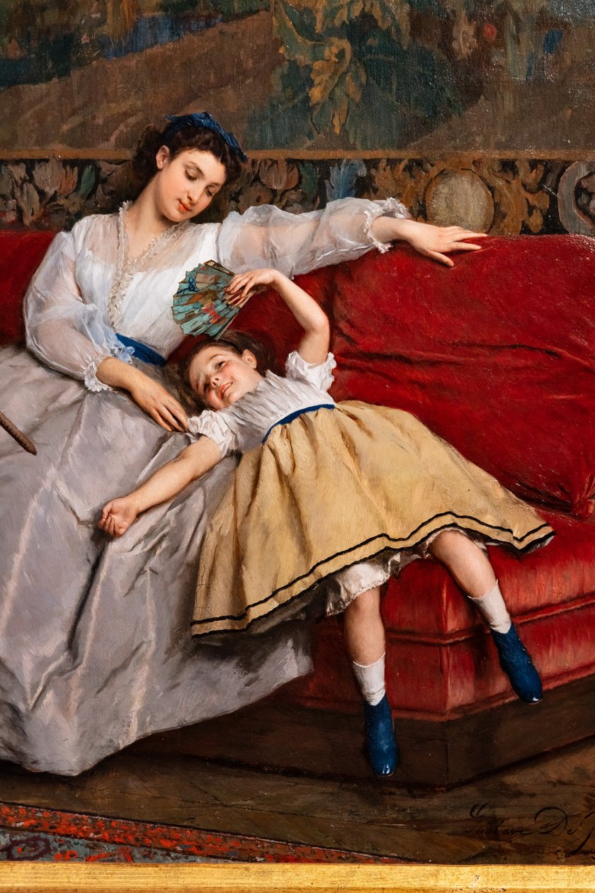 Les Joies de la Maternité (détail) - Gustave Léonard de Jonghe
