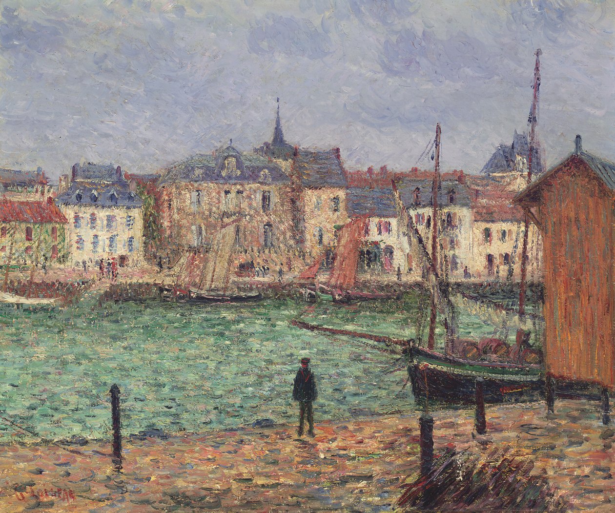 Le port de Pornic, à marée haute - Gustave Loiseau