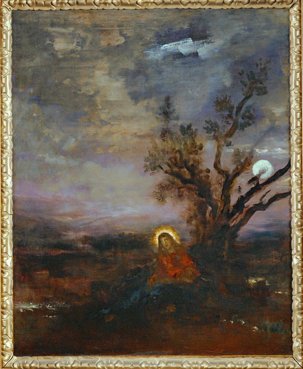 Le Christ au Mont des Oliviers (peinture sur toile) - Gustave Moreau