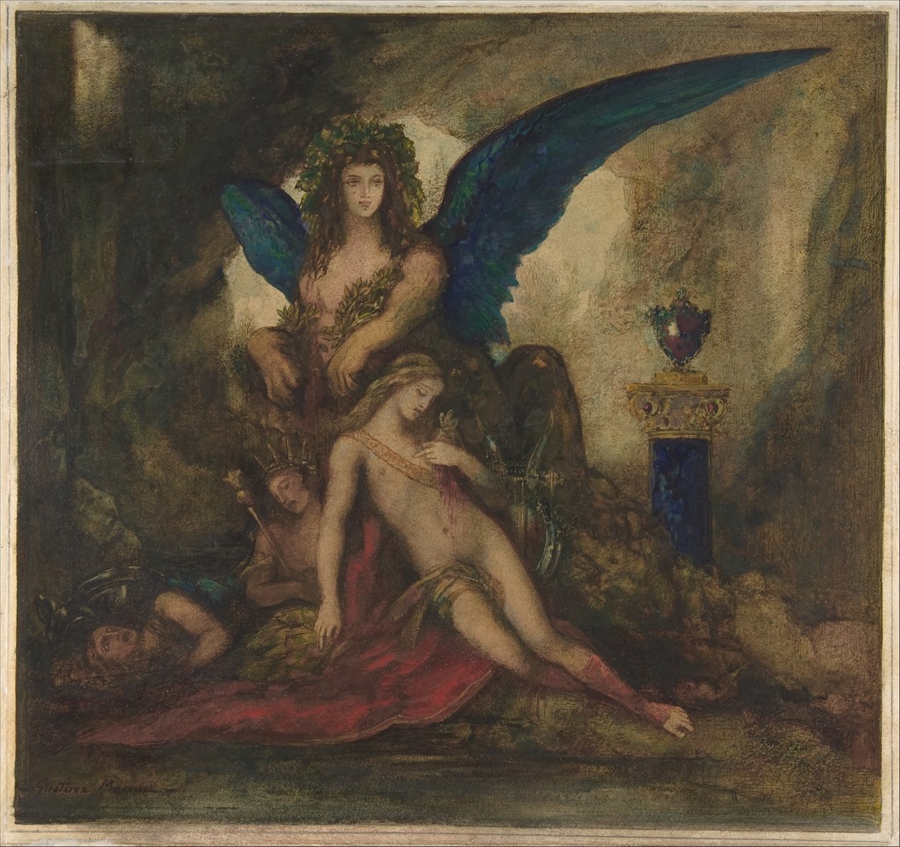 Le Sphinx dans une grotte (Poète, roi et guerrier) - Gustave Moreau