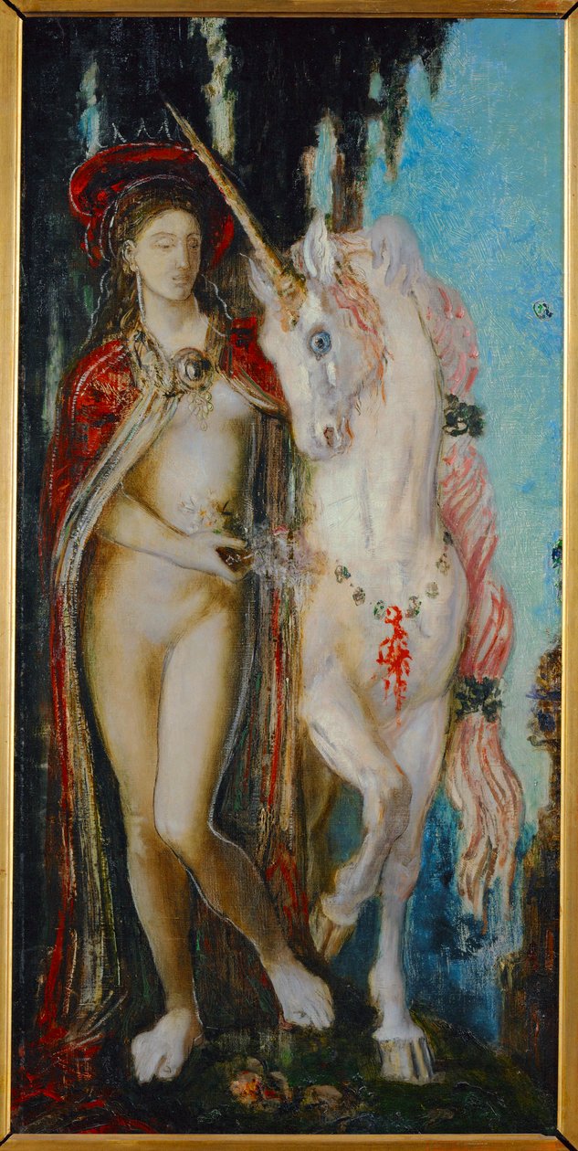 La Licorne (peinture sur toile) - Gustave Moreau