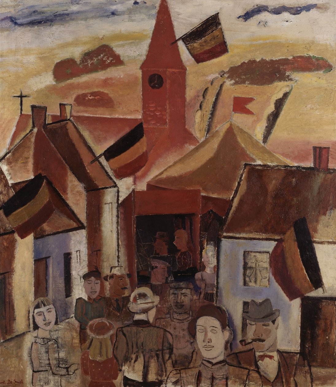 Fête du village, vers 1930 (huile sur toile) - Gustave de Smet
