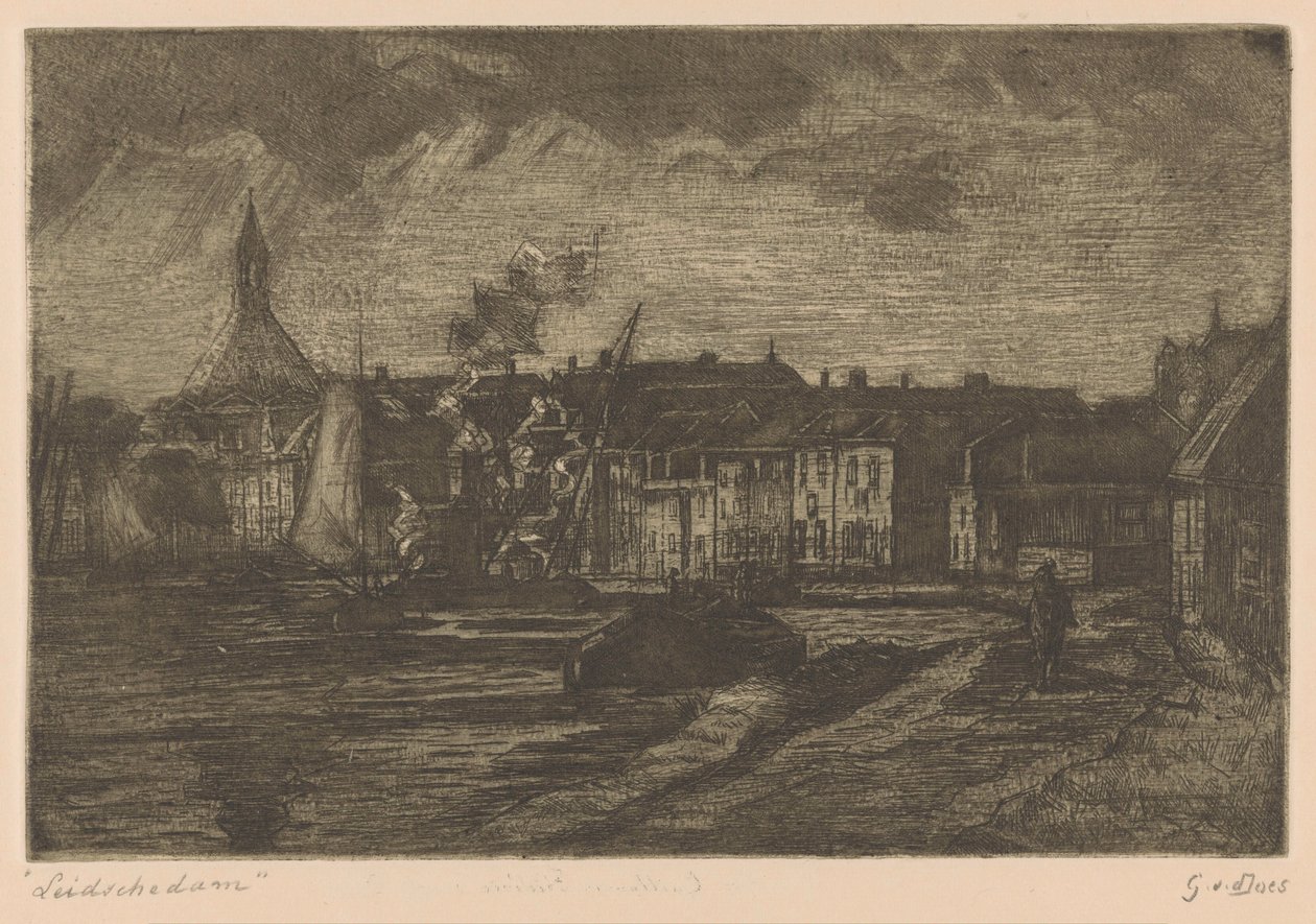 Leidschendam - Gustave van der Does (signed by artist)