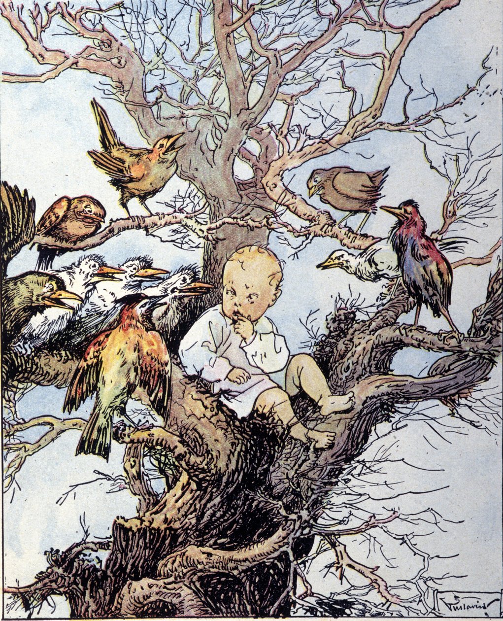 Illustration pour « La storia di Peter Pan », fable de James Matthew Barrie - Gustavo Gustavino Rosso