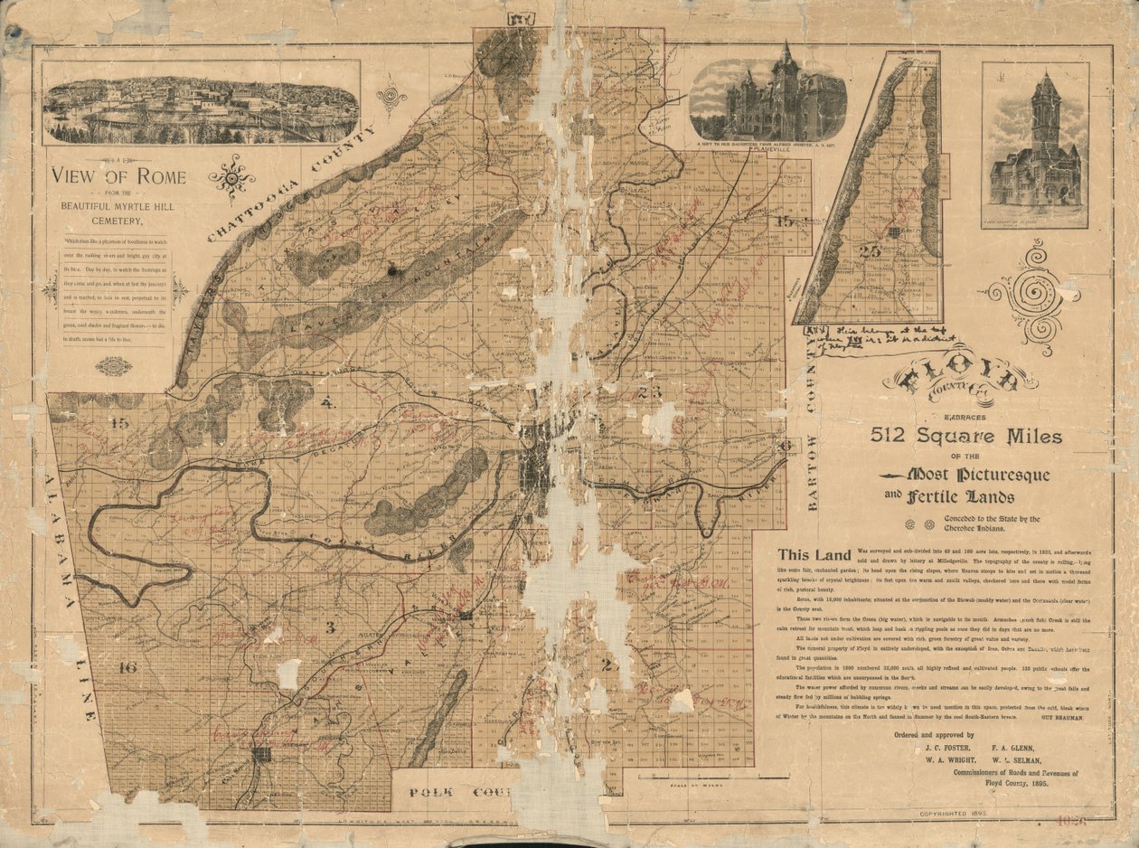 Le comté de Floyd, Ga. englobe 512 miles carrés des terres les plus pittoresques et fertiles, concédées à l