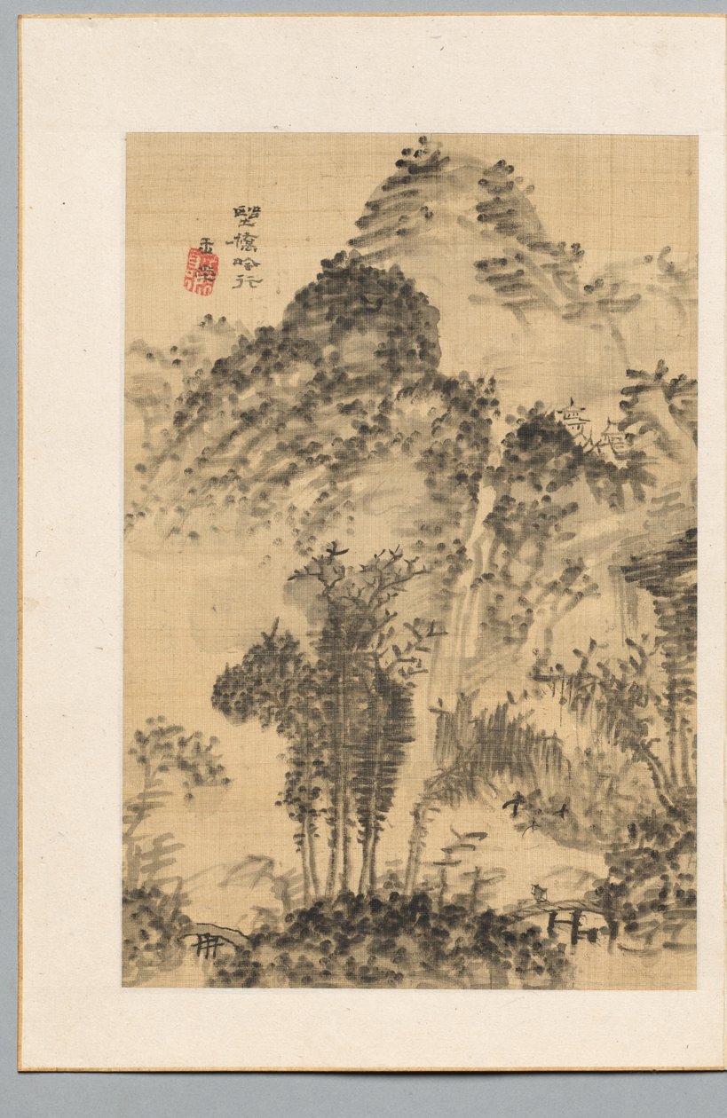 Pont sauvage, Poets Walk, fin 18ème-début 19ème siècle - Uragami Gyokudo