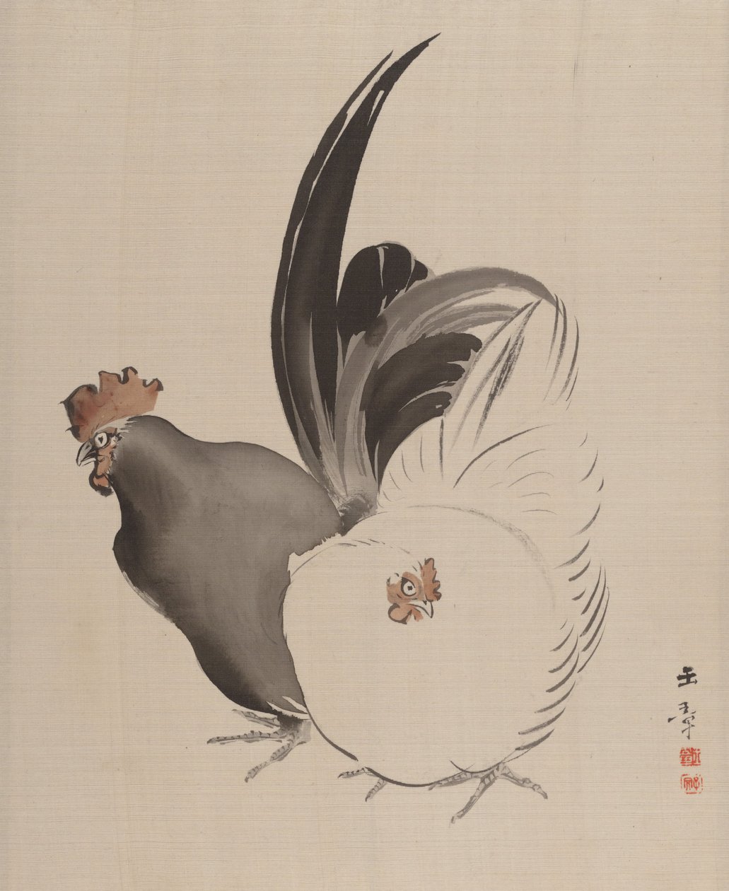 Coq et poule - Gyokusho Kawabata