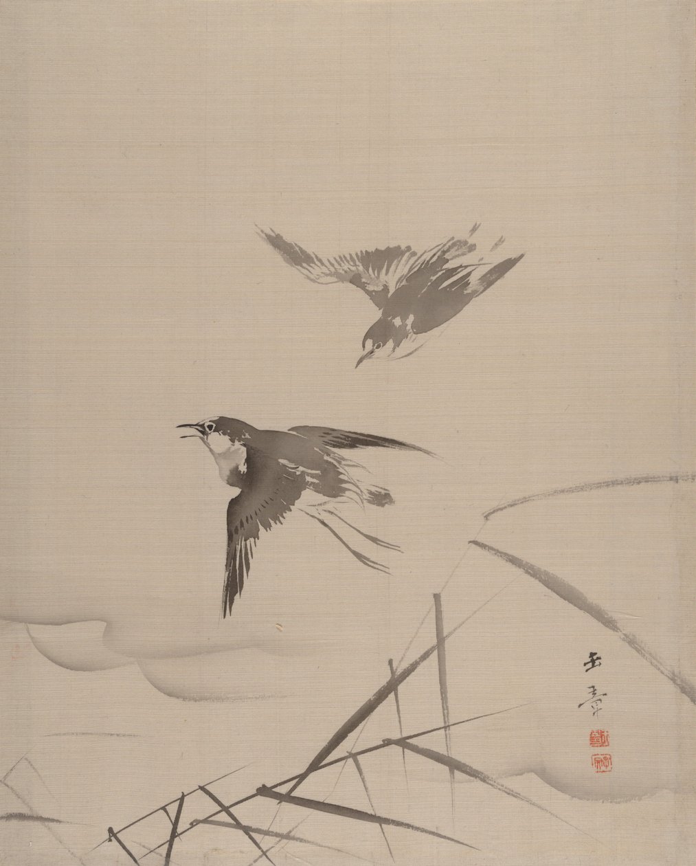Petits oiseaux et bambou - Gyokusho Kawabata