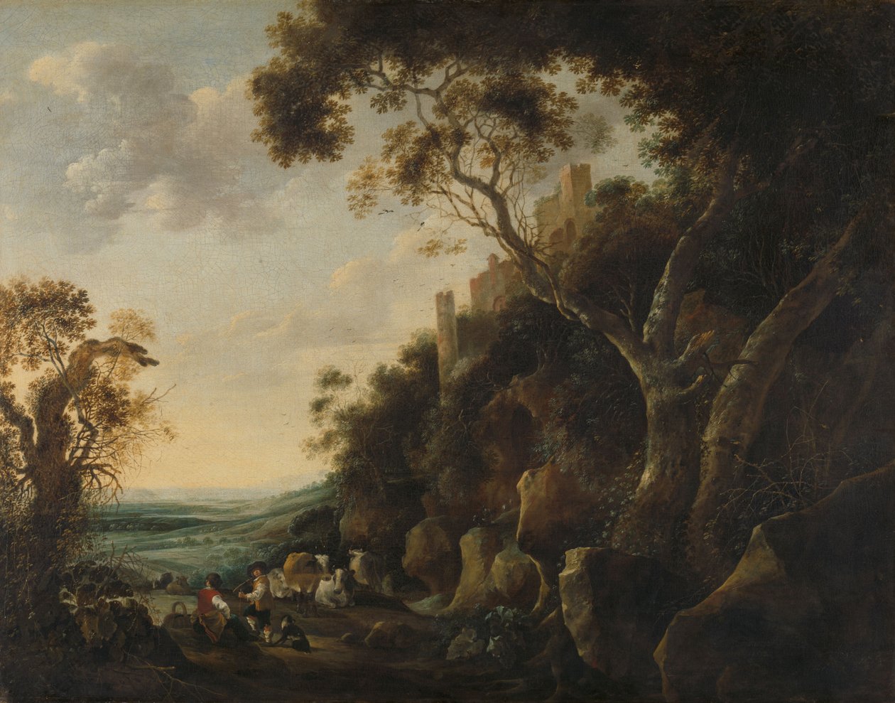 Paysage avec bergers - Gysbert Hondecoeter