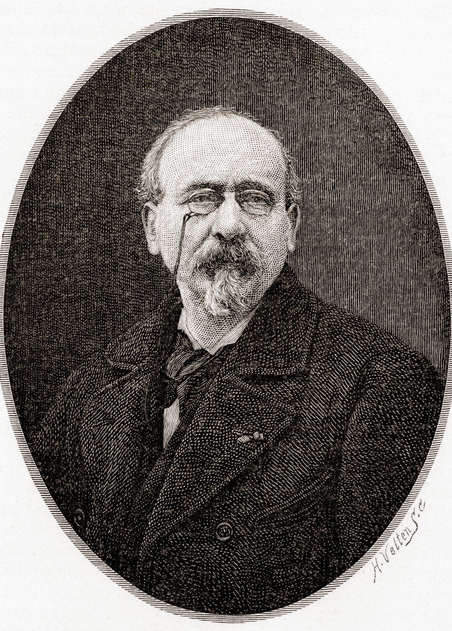 Charles Victor Cherbuliez, tiré de The Century Illustrated Monthly Magazine, publié en 1884 - H. Velten