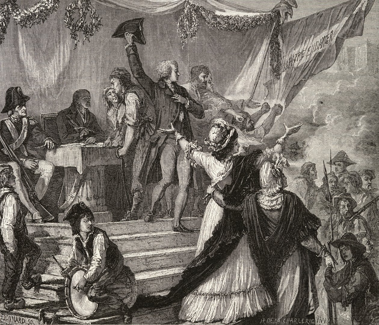 Enrôlement de volontaires dans la Garde nationale en 1791 - H. de la Charlerie
