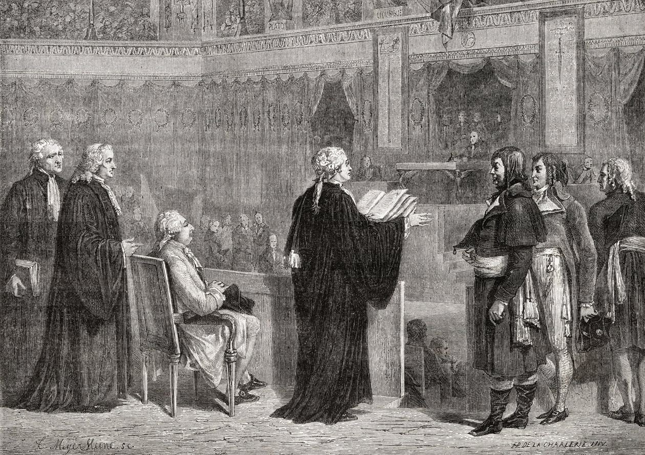 Le roi Louis XVI devant la Convention, 26 septembre 1792 - H. de la Charlerie