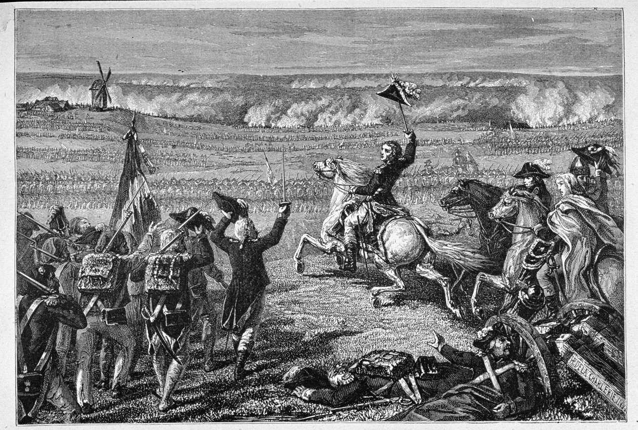 La bataille de Valmy, 20 septembre 1792, gravée par Charles Maurand - H. de la Charlerie