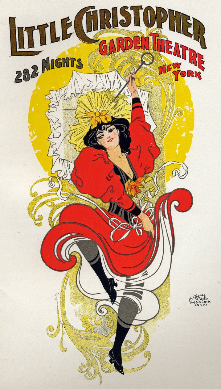 Femme dansant le cancan. Little Christopher Theatre, New York - H.A. Thomas