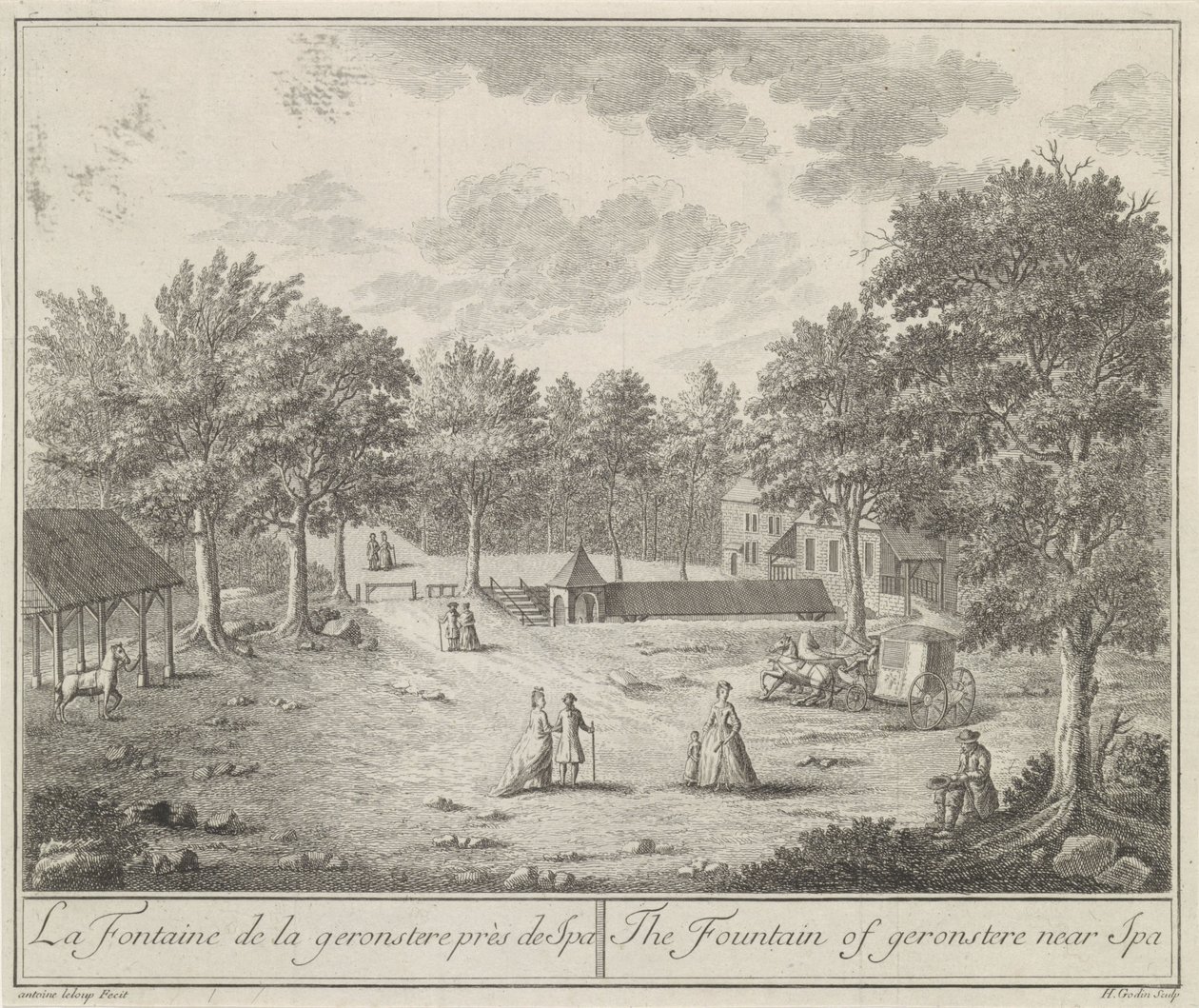 La Fontaine de la Géronstère près de Spa - H.J. Godin