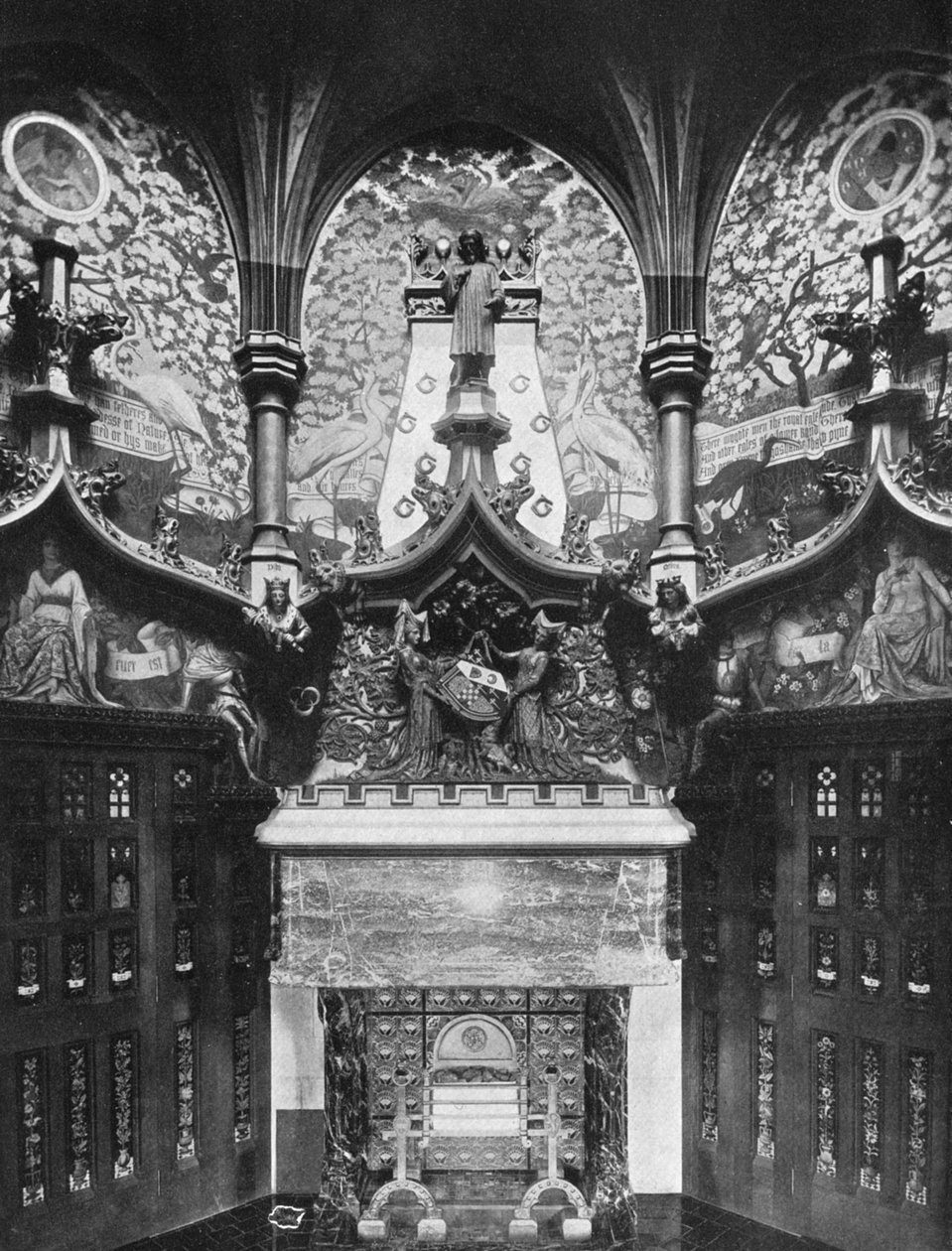 La Salle Chaucer, Château de Cardiff, Pays de Galles, 1924-1926 - HN King