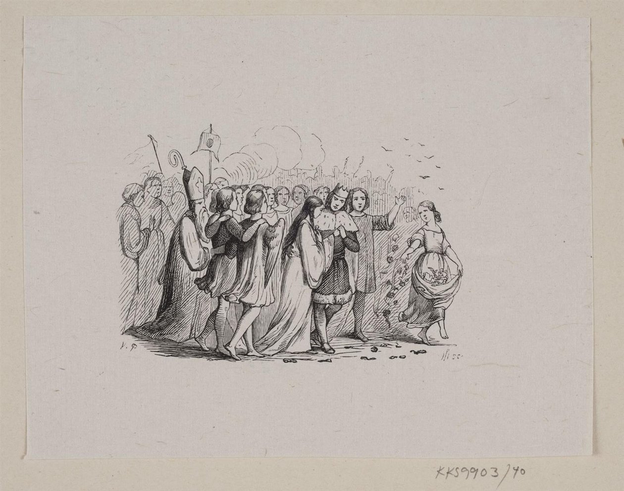 Illustration de "Les Cygnes Sauvages" dans H.C. Andersen, "Contes et Histoires", Tome 1 - H.P. Hansen