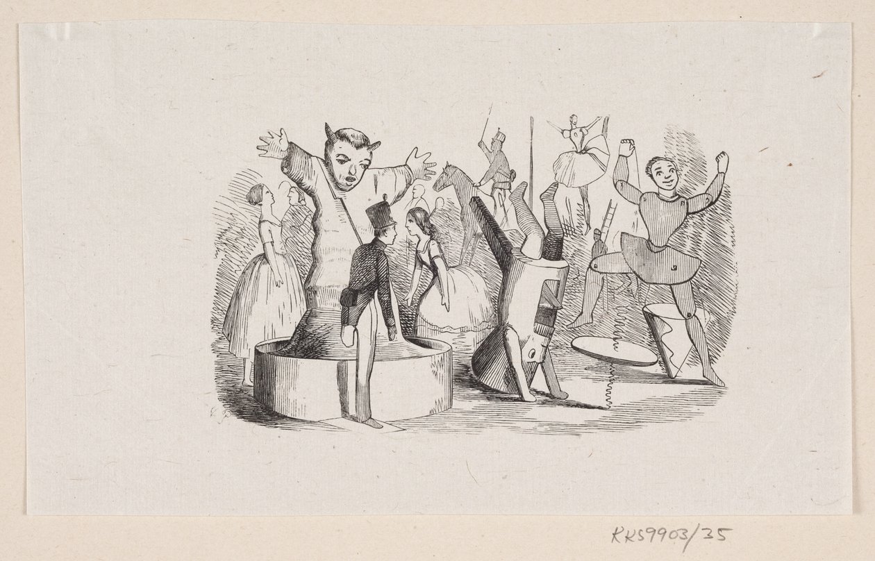 Illustration de "Le Soldat de Plomb" dans H.C. Andersen, "Contes et Histoires", Tome 1 - H.P. Hansen