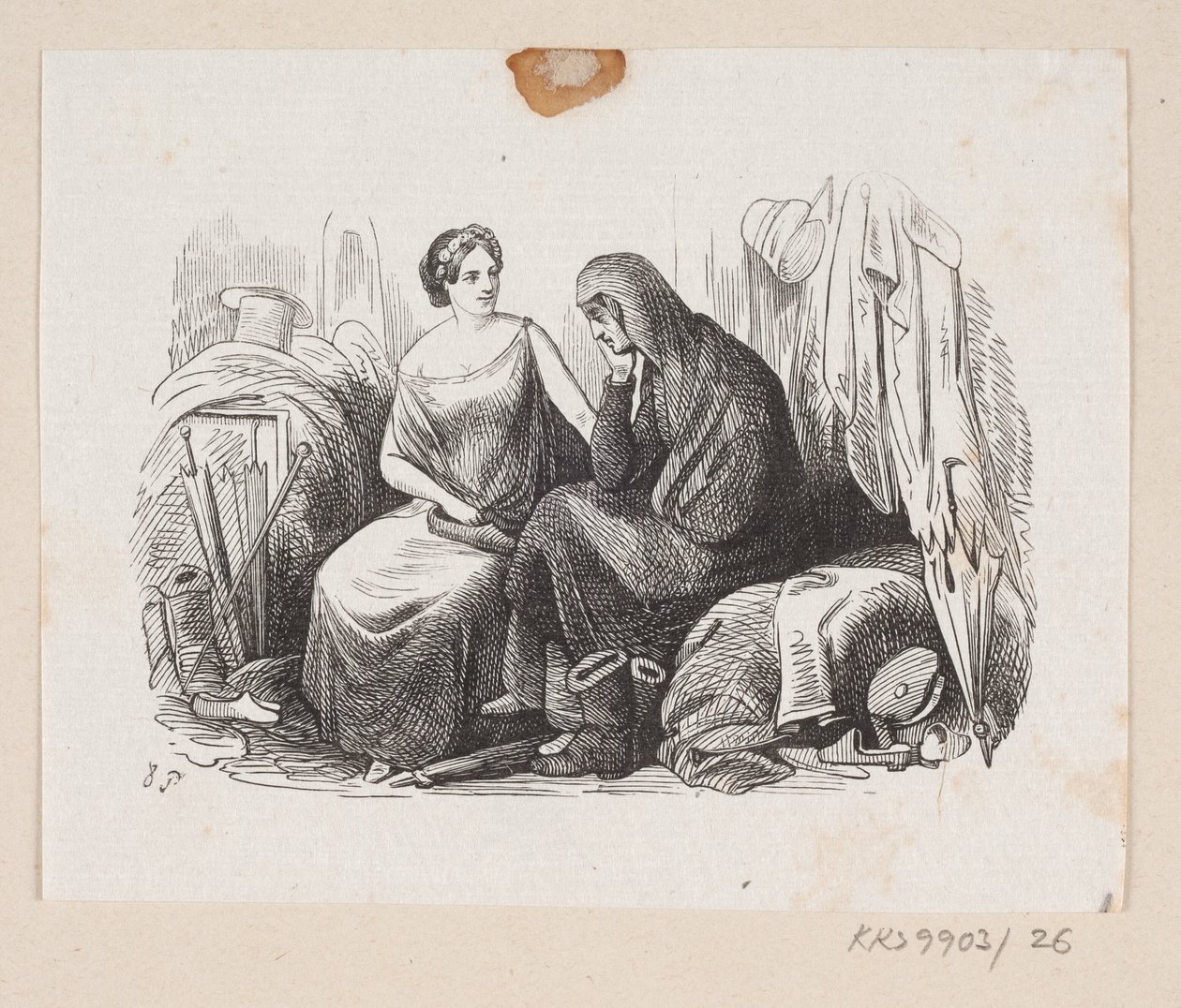 Illustration de "Les Galoshes de la Fortune" dans H.C. Andersen, "Contes et Histoires", Tome 1 - H.P. Hansen