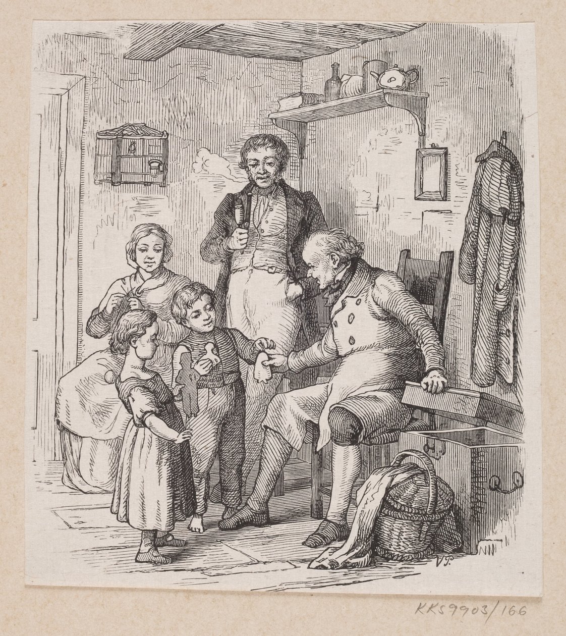 Illustration pour "Sous le saule" dans H.C. Andersen, "Contes et histoires", Tome 2 - H.P. Hansen
