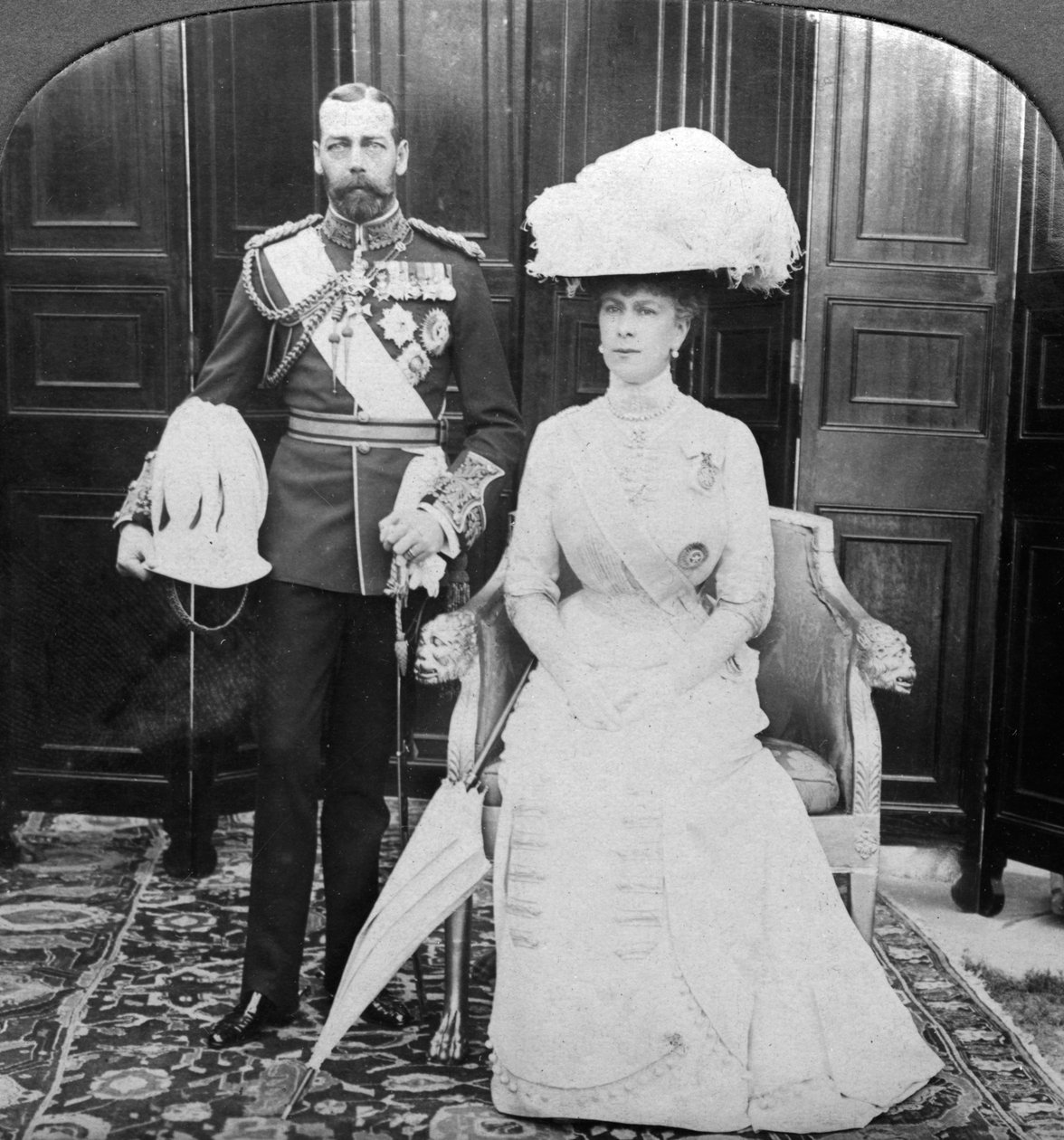 Le roi George V 1865-1935 et la reine Mary 1867-1953, début du 20ème siècle - H. D. Girdwood
