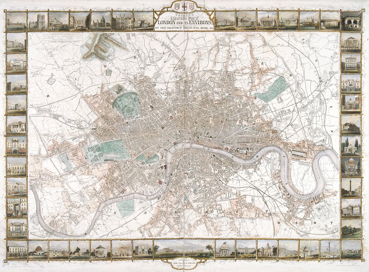 Carte de Londres - H Lacey
