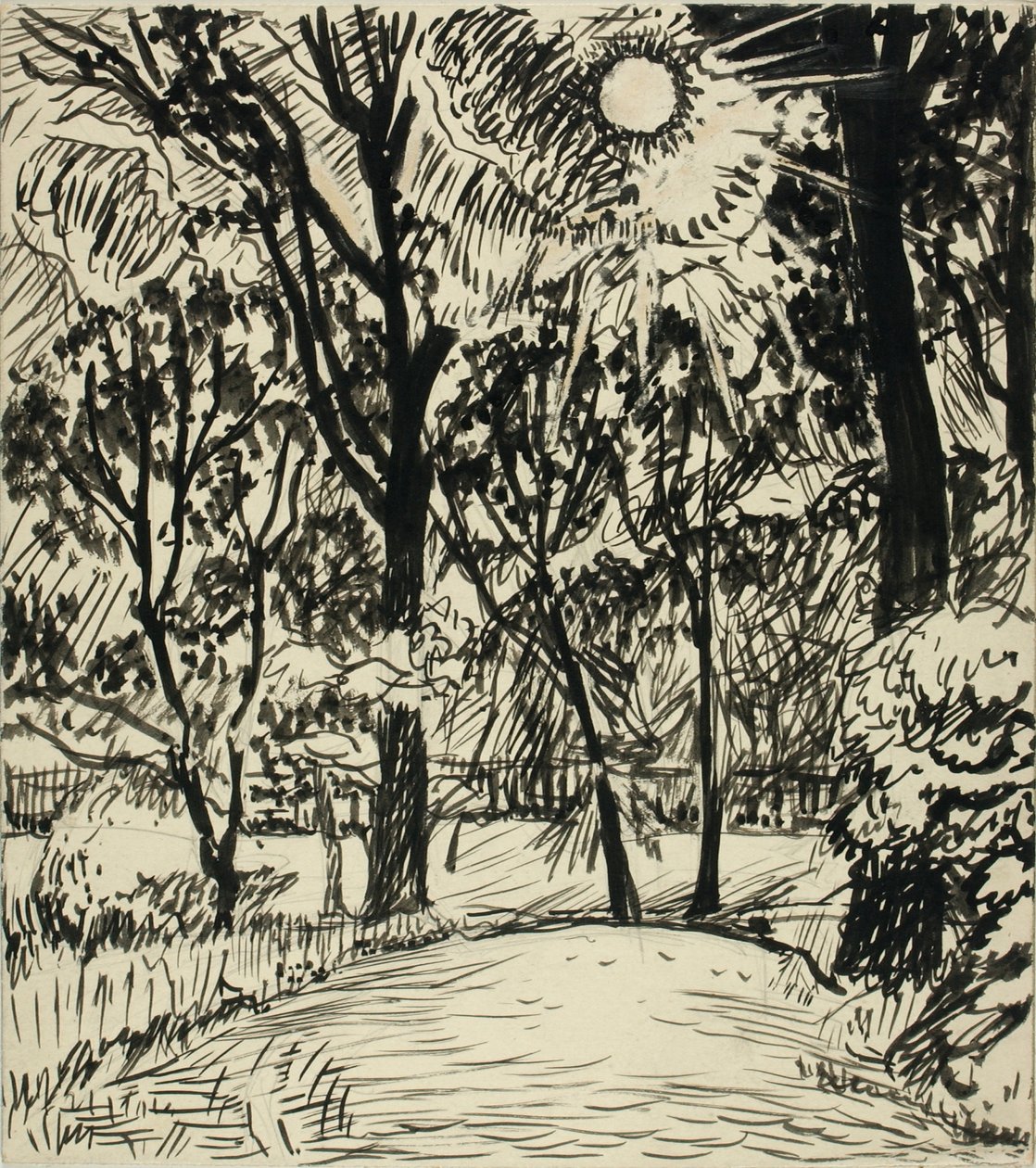 (Chemin éclairé par le soleil) - H. Lyman Sayen