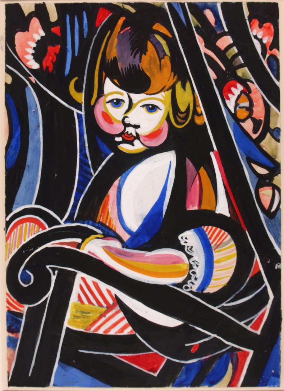 Enfant dans un fauteuil à bascule - H. Lyman Sayen