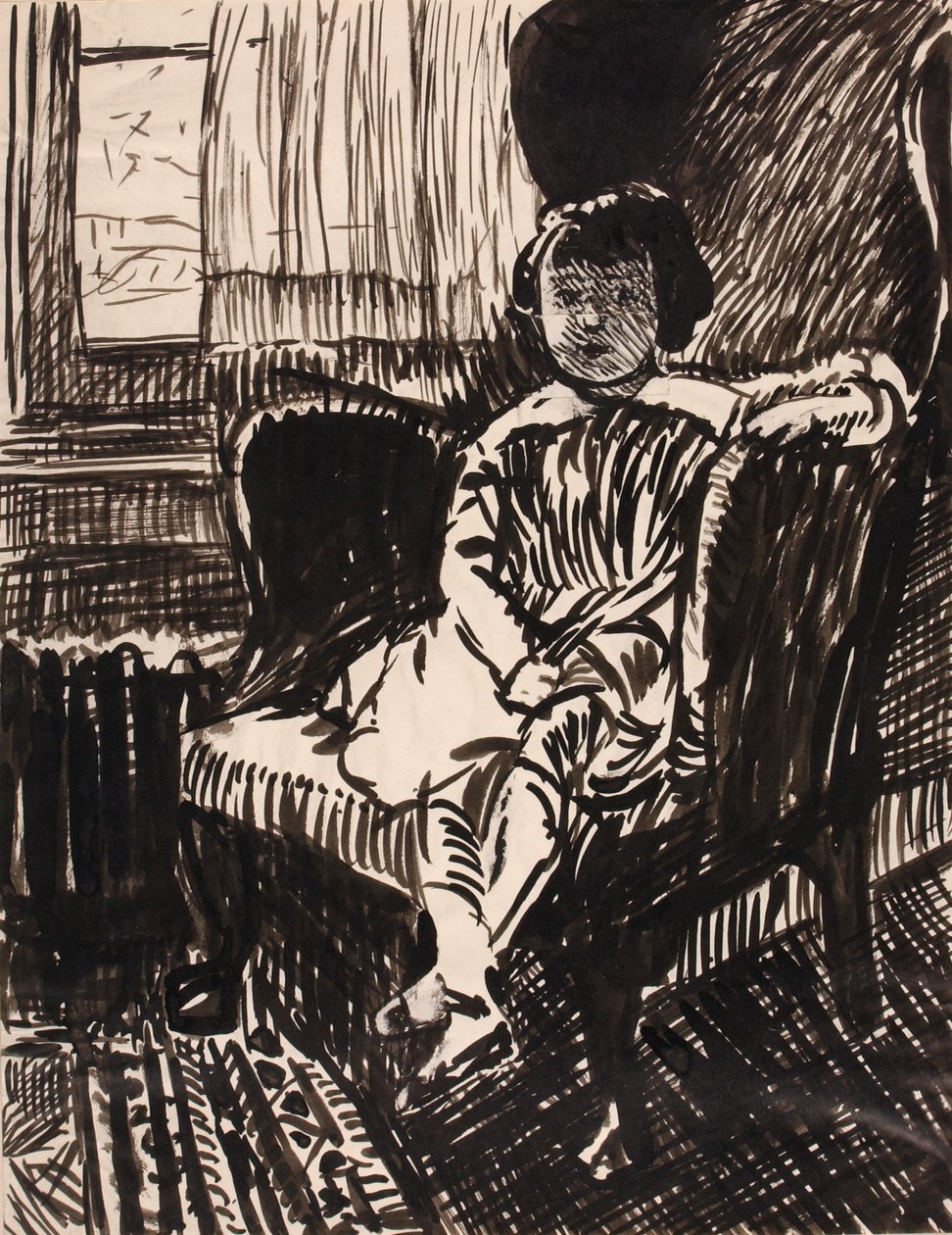Sans titre (fille assise sur une chaise) - H. Lyman Sayen