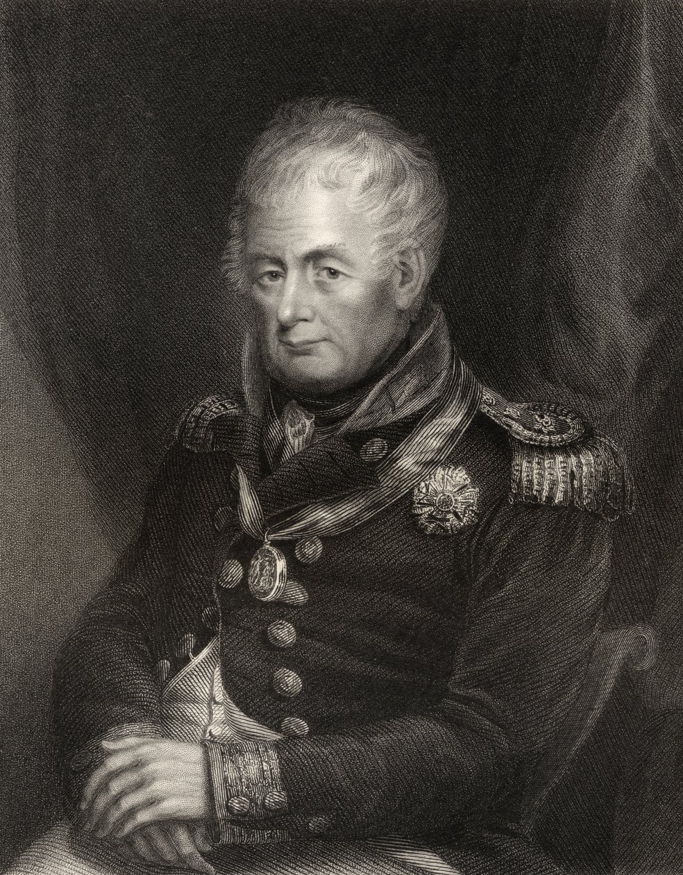 Amiral William Carnegie, gravé par Henry Cook, de 
