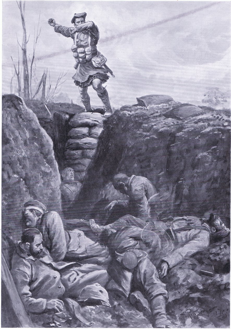 Le soldat Brown (Gordon Highlander) bombardant l