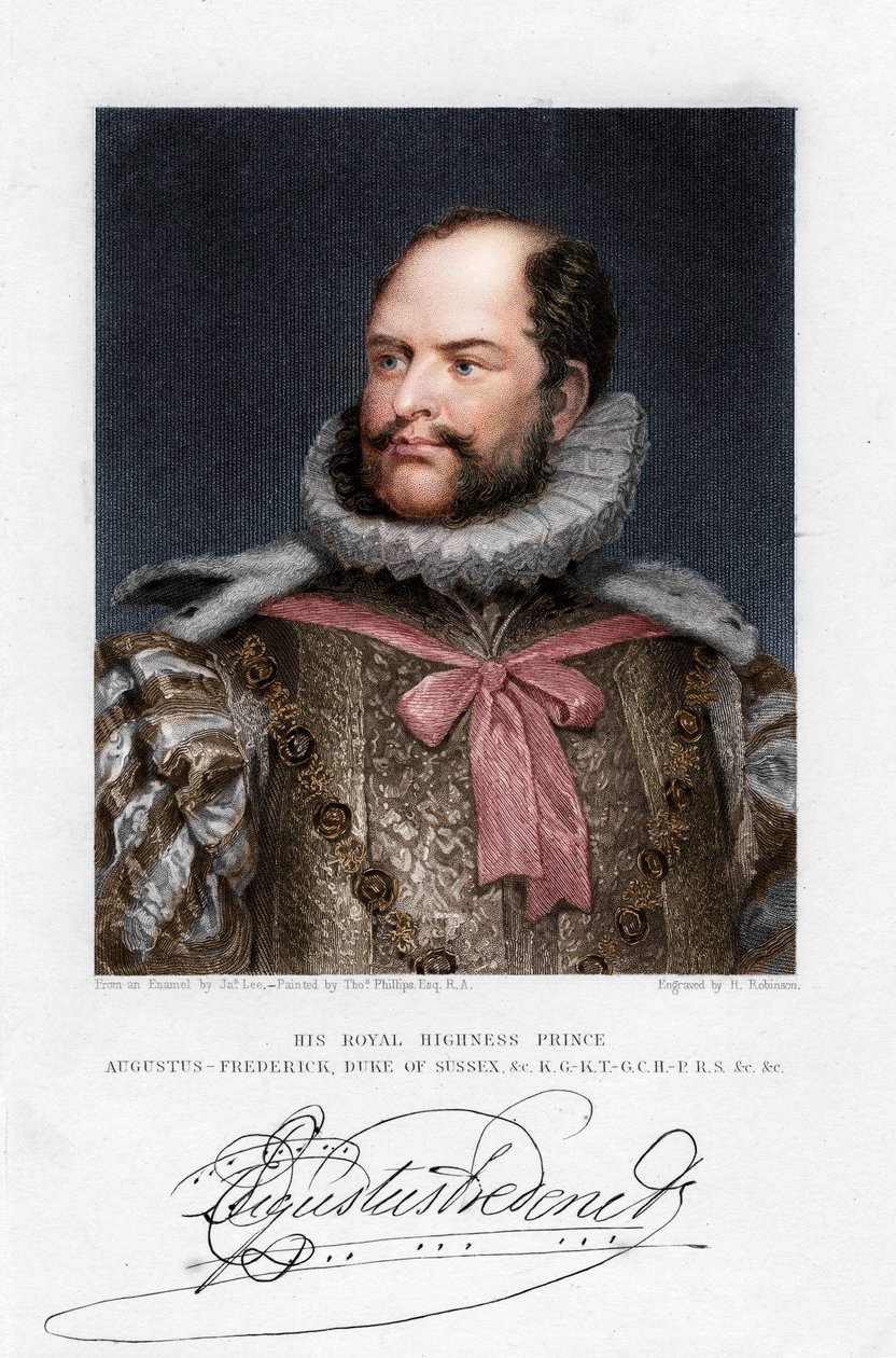 Prince Augustus Frederick, duc de Sussex, XIXe siècle - H. Robinson