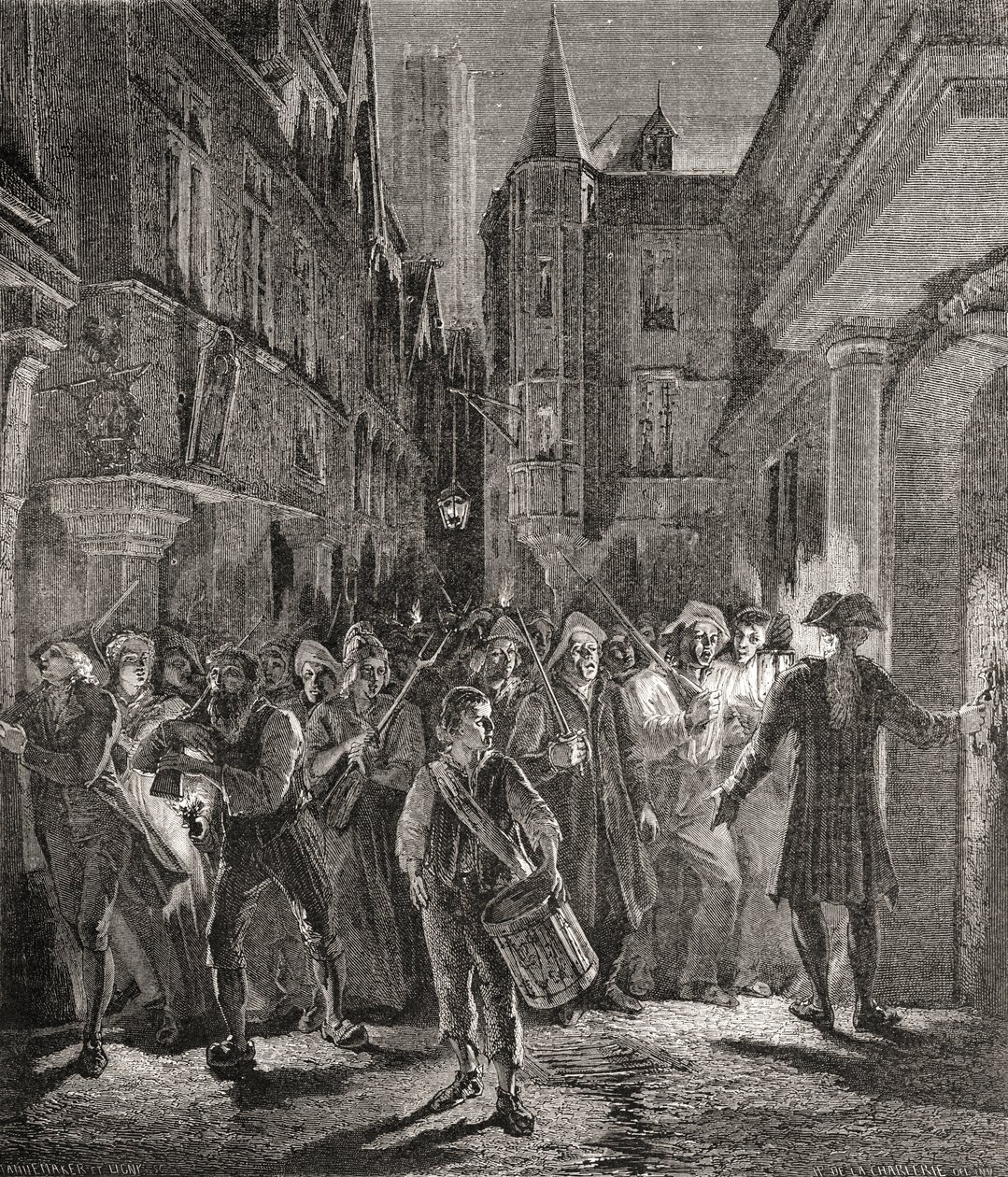 Paris gardé par le peuple, gravé par Pannemaker-Ligny (gravure) - H. de la (after) Charlerie