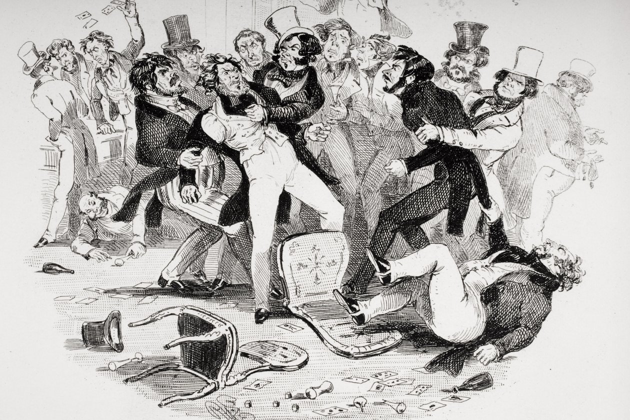 La dernière bagarre entre Sir Mulberry et son élève, illustration de 