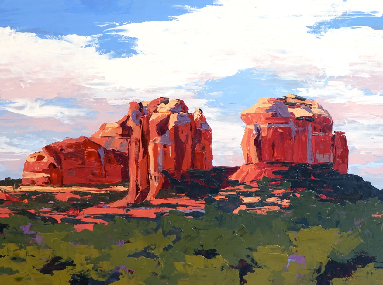 Parting Clouds, c. 2024 (huile sur panneau) - Hadley Rampton