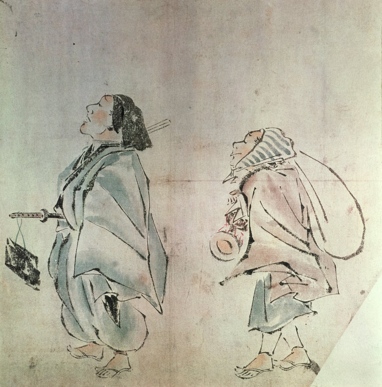 Samouraï suivi par un serviteur - Hanabusa Itcho