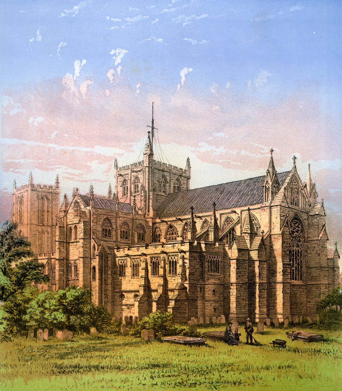 Cathédrale de Ripon, Yorkshire, vers 1870 - Hanhart