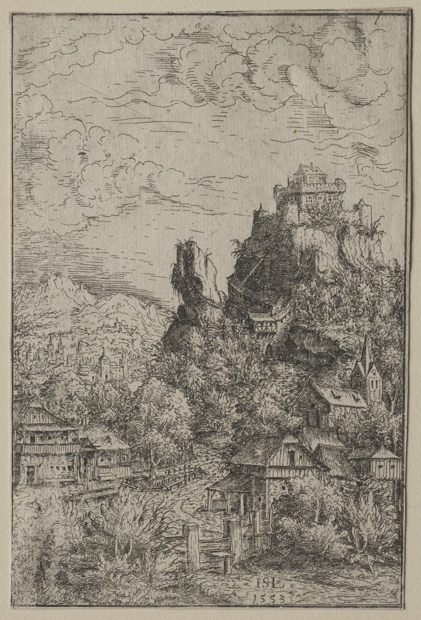 Paysage avec un château, 1553 - Hanns Sebald Lautensack