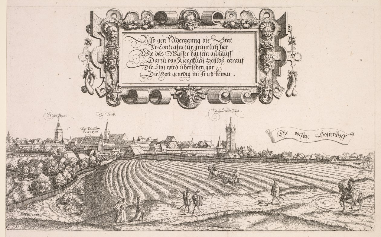 Vue panoramique de Nuremberg : partie droite - Hanns Sebald Lautensack