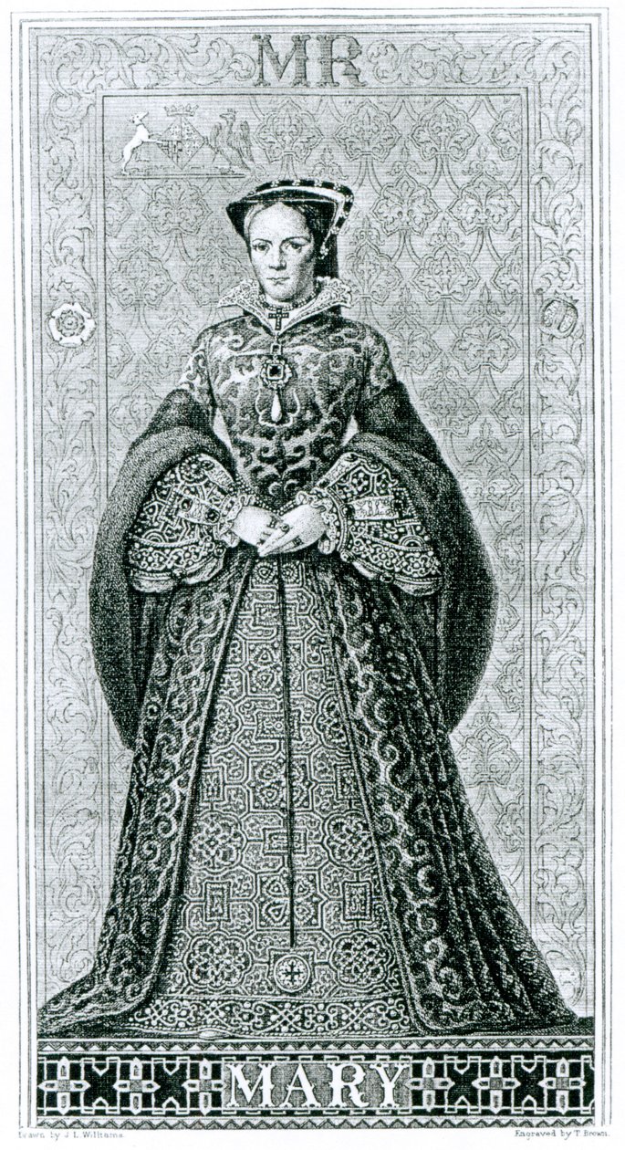 Reine Marie I gravée par T.Brown - Hans Eworth