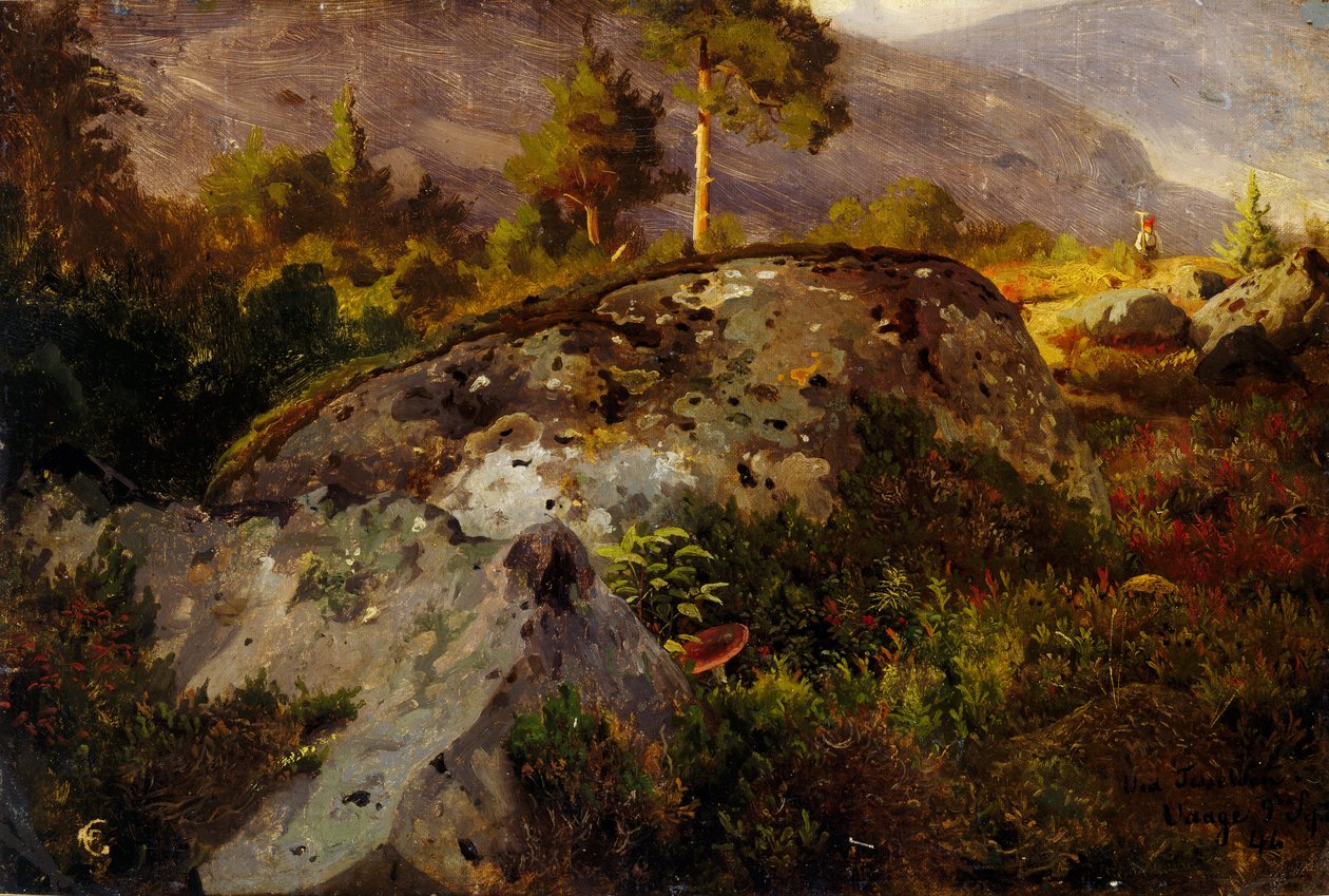 Étude de paysage de Vågå - Hans Gude