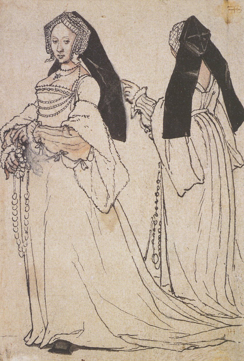 Dame portant un capuchon anglais - Hans Holbein der Jüngere