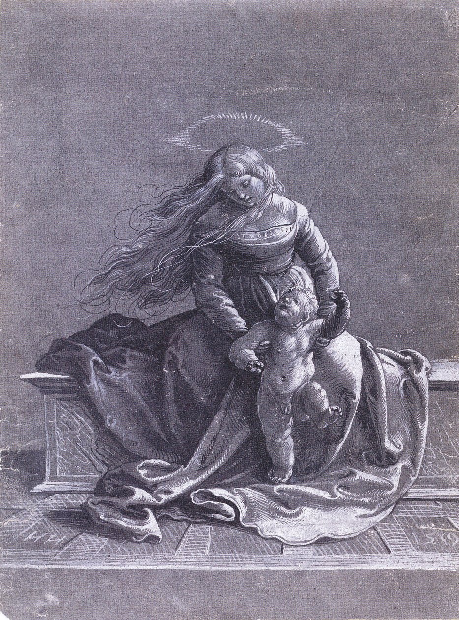 Vierge et enfant assis - Hans Holbein der Jüngere