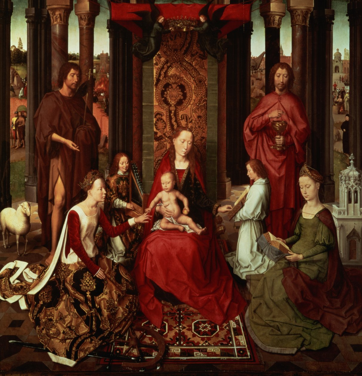 Mariage mystique de Sainte Catherine et autres saints - Hans Memling