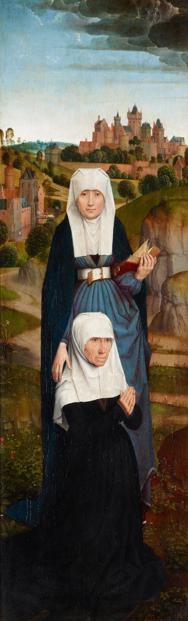 Vieille femme en prière avec Sainte Anne - Hans Memling