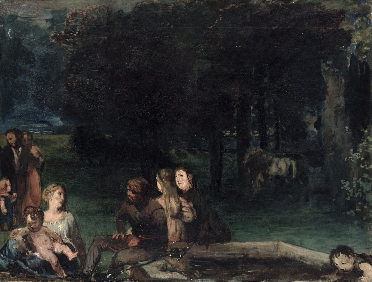 La Villa Borghese, 1870-71 - Hans von Marées