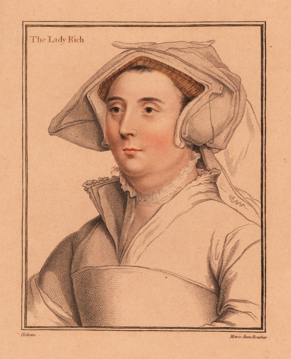 Elizabeth Jenkes, Lady Rich, épouse de Sir Richard Rich, 1812 - Hans (after) Holbein the Younger